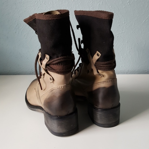 NEW Free People Matisse 2-Tone Combat Boots - Picture 5 of 8